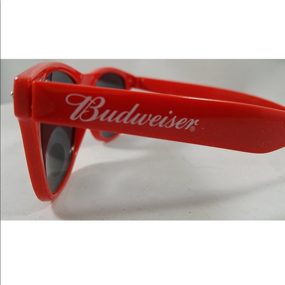 1990s Budweiser wayfarer red frame sunglasses - Picture 7 of 8